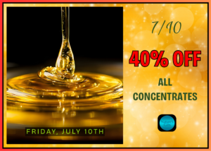 Free 7/10 Flyer - pick one up in the store for a reminder of Oil Day - 7/10 at Nature's Gifts - 40% off all concentrates Friday, July 10th